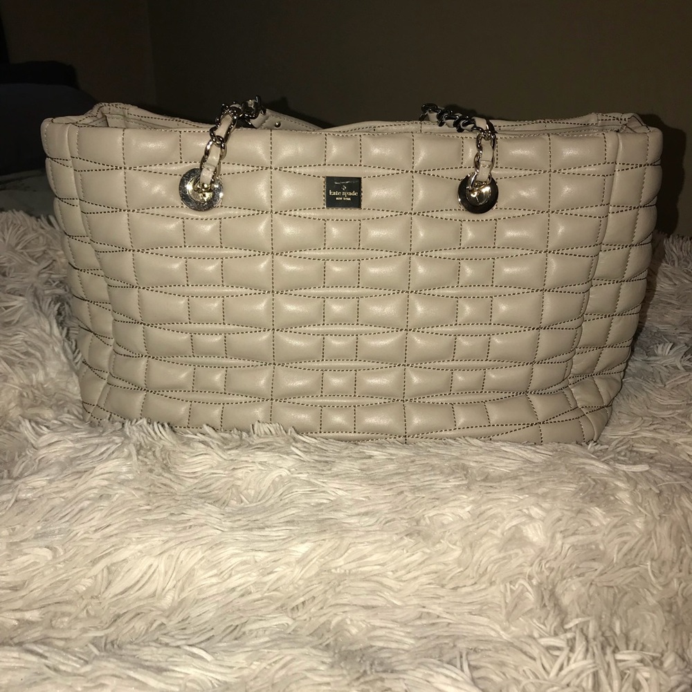Kate Spade Leather Beige Shoulder Bag